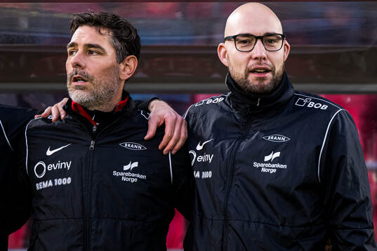 Head coach Freyr Alexandersson of Brann and assistent coach