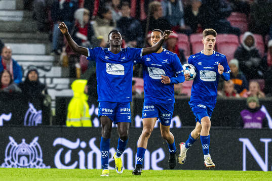 Sory Ibrahim Diarra of Haugesund celebrates