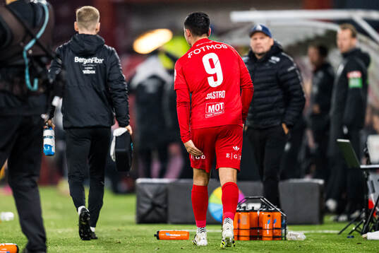 Niklas Castro of Brann with an injury