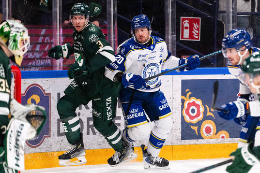 Färjestads Ronald Knot och Leksands Nolan Stevens
