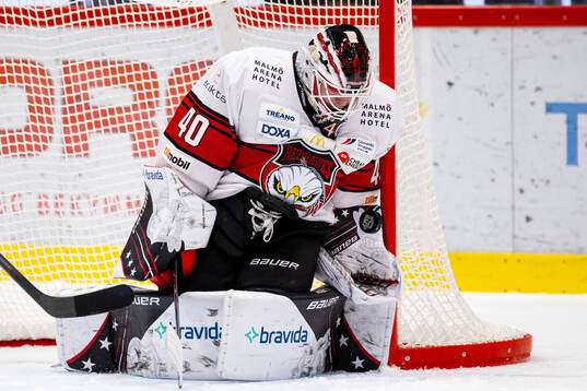 Malmö Redhawks målvakt Oskar Blomgren