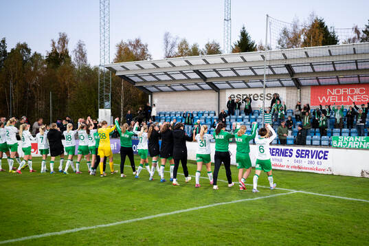 Hammarbys spelare jublar