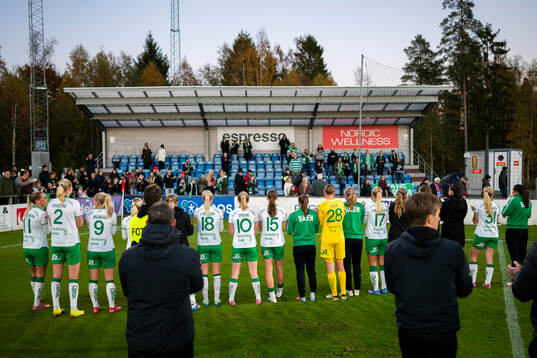 Hammarbys spelare jublar