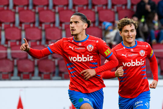 Helsingborgs Ervin Gigovic och Casper Ljung Hofvendahl