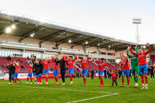 Helsingborgs spelare jublar