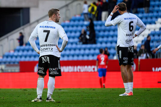 Örebros Erik Andersson och Melvin Bajrovic deppar