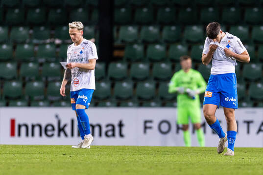 Värnamos Kent-Are Antonsen och Emin Grozdanic deppar