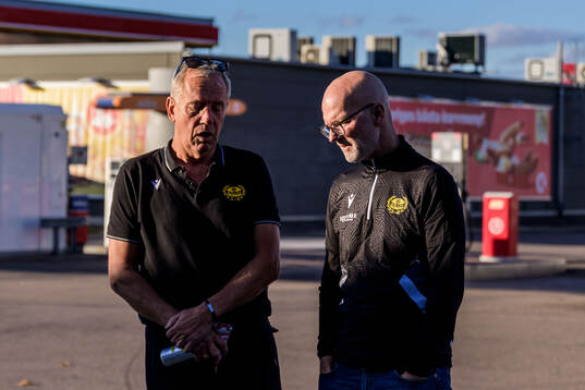 Sportchef Hasse Larsson och ordförande Magnus Emeus när