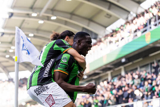 GAIS Amin Boudri och Ibrahim Diabate jublar efetr 1-0