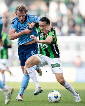 Djurgårdens Rasmus Schuller och GAIS Amin Boudri