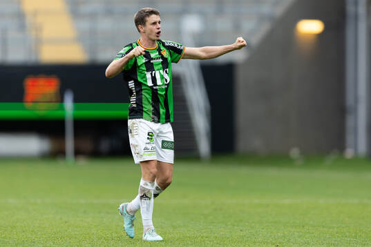 GAIS Oskar Ågren jublar
