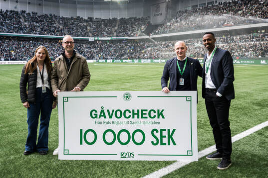 En check delas ut till Samhällsmatchen