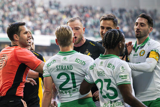 Hammarbys Simon Strand och Nahir Besara i bråk med AIKs