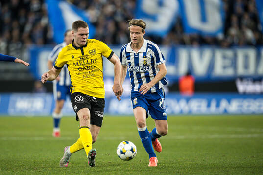 Mjällbys Jacob Bergström och Christian Tchouante Tchouante
