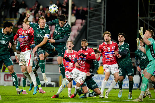 Halmstads Joel Allansson och Pascal Gregor