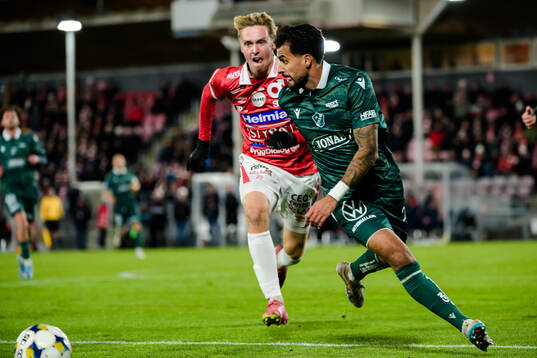 Halmstads Rami Kaib och Degerfors Santeri Haarala