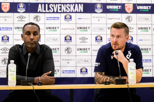 Degerfors tränare Henok Goitom och Halmstads tränare