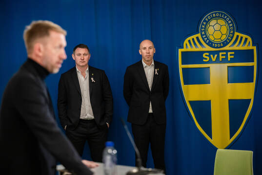 Graham Potter, Kim Källström, head of football at the