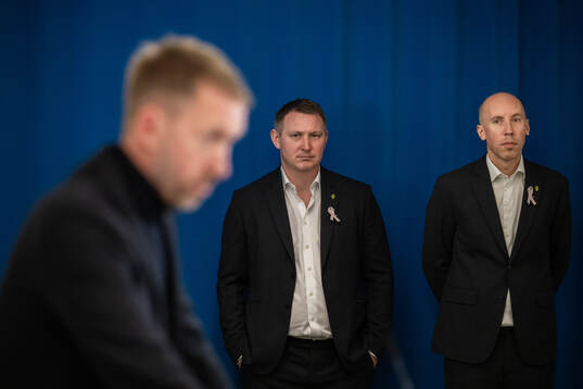 Graham Potter, Kim Källström, head of football at the