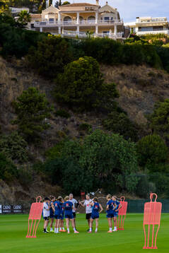 Players of the Swedish women's national football team at a