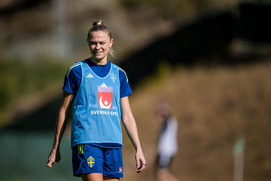 During a training session with the Swedish women's national