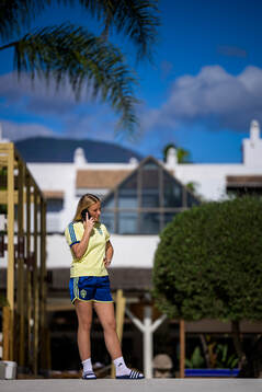 Smilla Holmberg is interviewed by the media