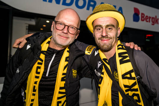 Mjällbys ordförande Magnus Emeus och Jesper Gustavsson