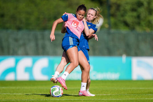 Amanda Ilestedt and Felicia Schröder of the Swedish