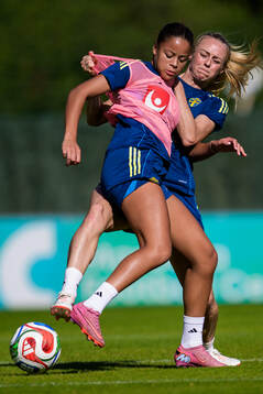 Felicia Schröder and Amanda Ilestedt of the Swedish