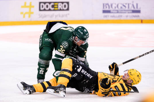 Färjestads Magnus Nygren och Skellefteås Rickard Hugg