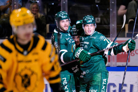Färjestads Radim Zohorna, Joakim Nygård och Viktor Lodin