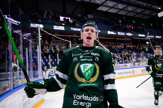 Färjestads Jack Berglund jublar