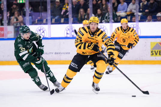 Färjestads Luke Philp och Skellefteås Oscar Lindberg