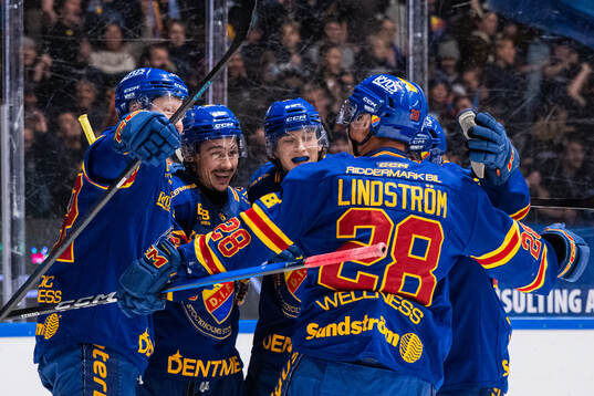 Djurgårdens Charles Hudon jublar