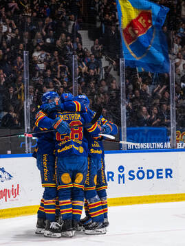 Djurgårdens Charles Hudon jublar