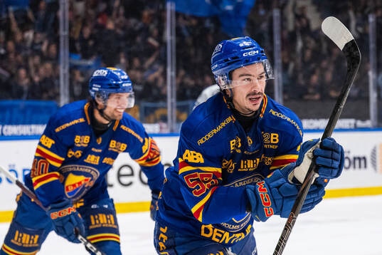 Djurgårdens Charles Hudon jublar