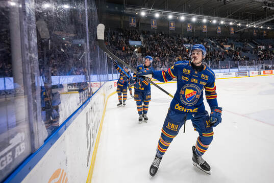 Djurgårdens Charles Hudon jublar