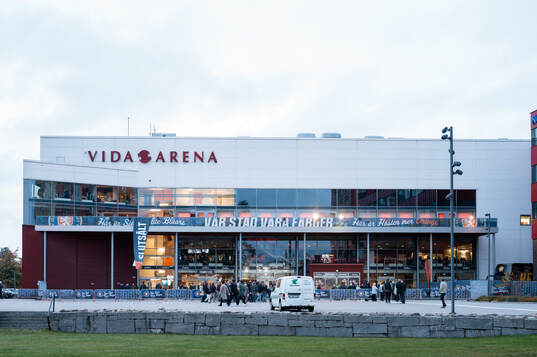 Exteriör vy av vida arena