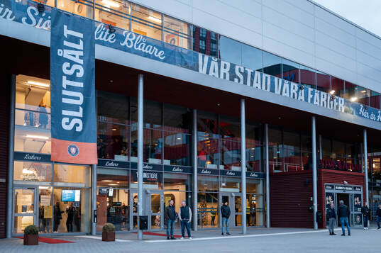 Exteriör vy av vida arena