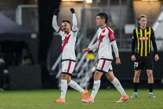 Alvaro Garcia of Rayo Vallecano celebrates