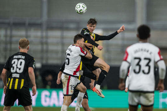 Gerard Gumbau of Rayo Vallecano and Adrian Svanbäck of