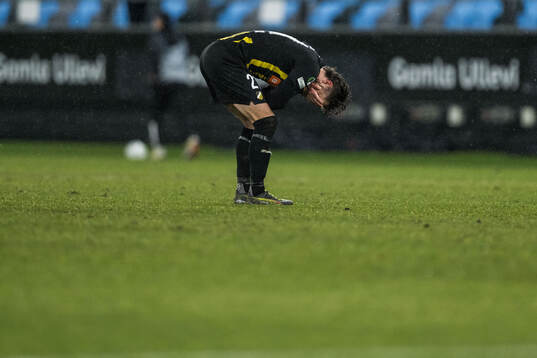Adam Lundkvist of Häcken looks dejected