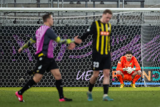 Goalkeeper Etrit Berisha of Häcken looks dejected