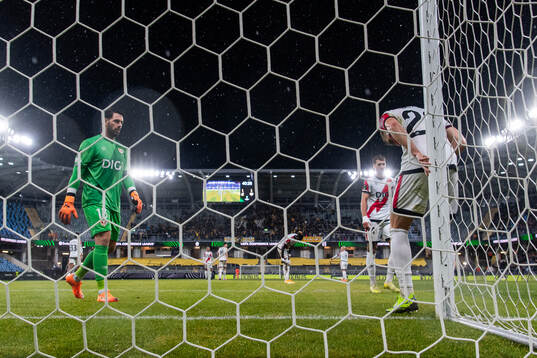 Goalkeeper Augusto Batalla of Rayo Vallecano looks dejected