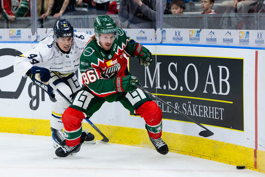 HV71s Hugo Fransson och Frölundas Erik Thorell