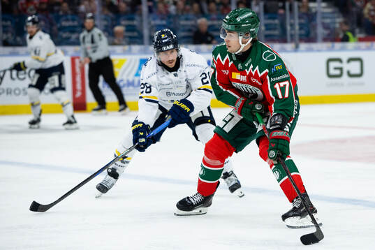 HV71s Justin Glenn Kloos och Frölundas Isac Born