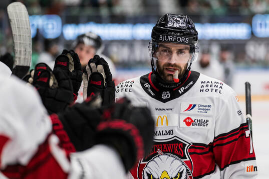 Malmö Redhawks Robin Hanzl jublar