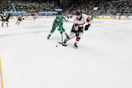 Rögles Paul LaDue och Malmö Redhawks Axel Sundberg