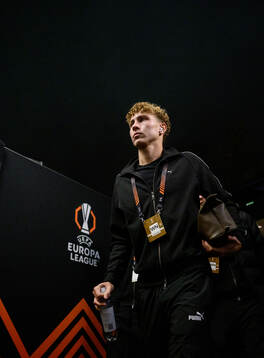 Hugo Bolin of Malmö FF arrives at the stadium