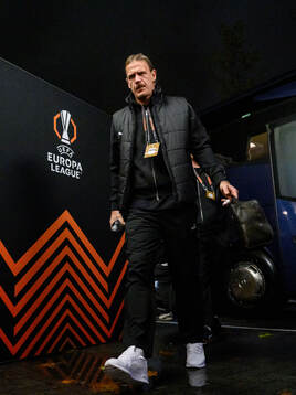 Goalkeeper Johan Dahlin of Malmö FF arrives at the stadium